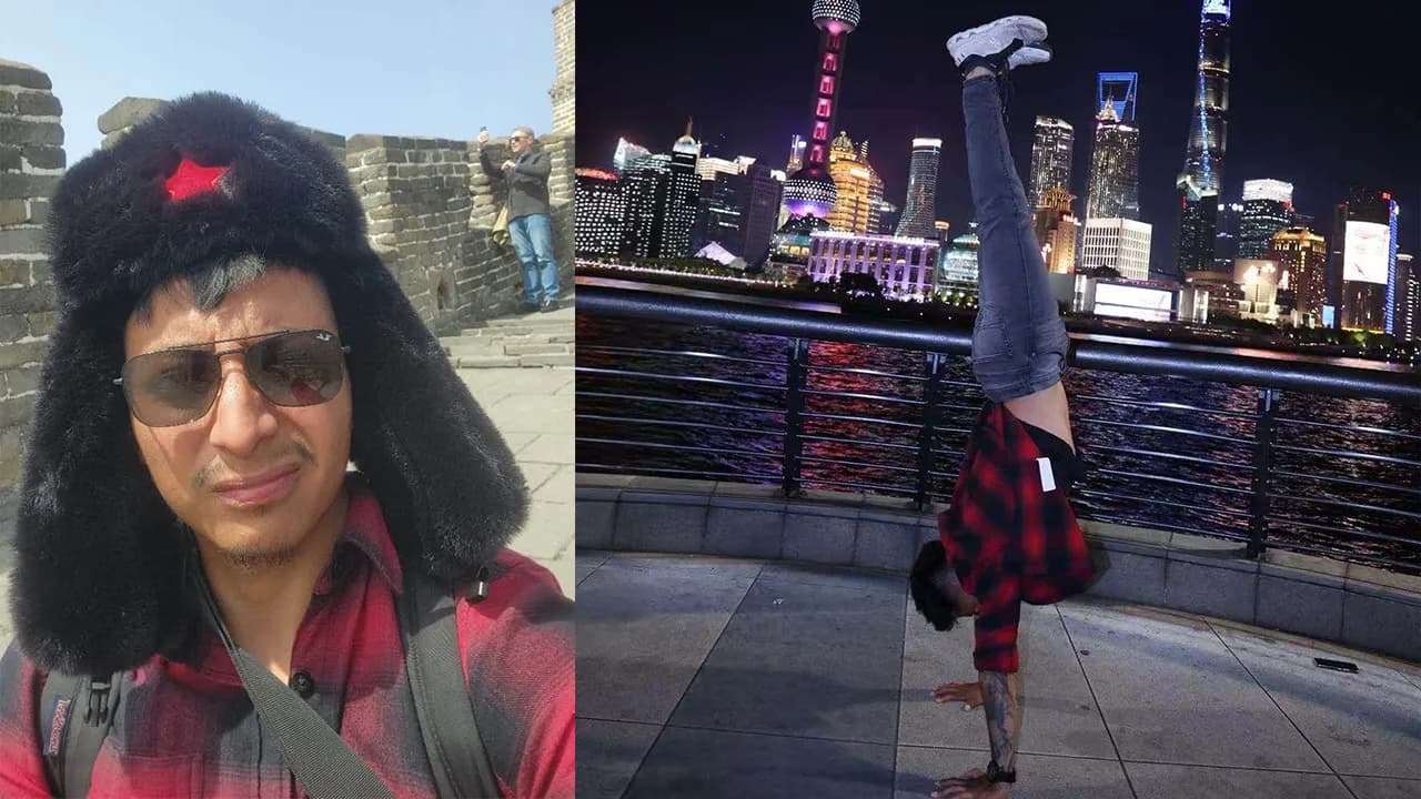 Ivan's China trip photo from Beijing showing a real travel moment during the planned route